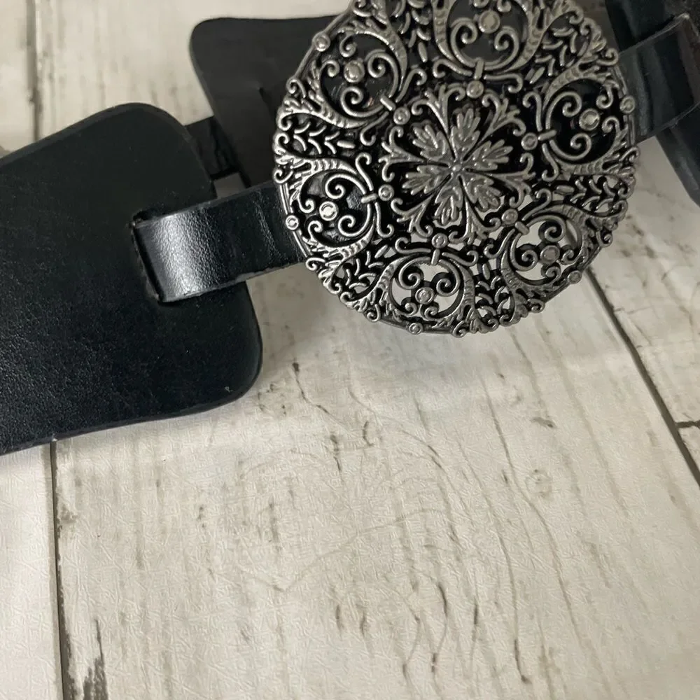 Black Leather Buckle Size XL